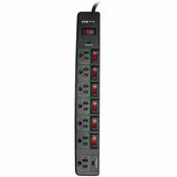 Tripp Lite by Eaton ECO-Surge 7-Outlet Surge Protector, 6 ft. (1.83 m) Cord, 1080 Joules, 6 Individually Controlled Outlets, Black Housing — TLP76MSGB