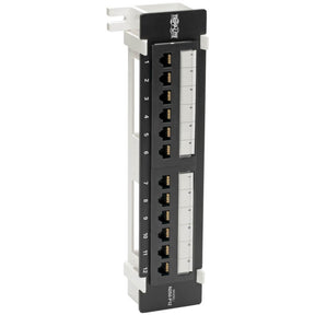 Eaton Tripp Lite Series Cat6 Wall-Mount 12-Port Patch Panel - PoE+ Compliant, 110/Krone, 568A/B, RJ45 Ethernet, TAA — N250-P12