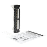 Eaton Tripp Lite Series Cat6 Wall-Mount 12-Port Patch Panel - PoE+ Compliant, 110/Krone, 568A/B, RJ45 Ethernet, TAA — N250-P12