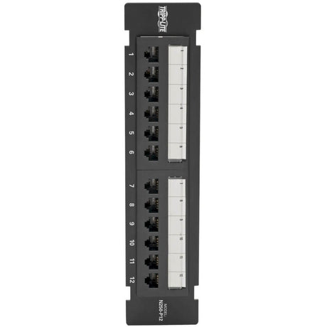 Eaton Tripp Lite Series Cat6 Wall-Mount 12-Port Patch Panel - PoE+ Compliant, 110/Krone, 568A/B, RJ45 Ethernet, TAA — N250-P12