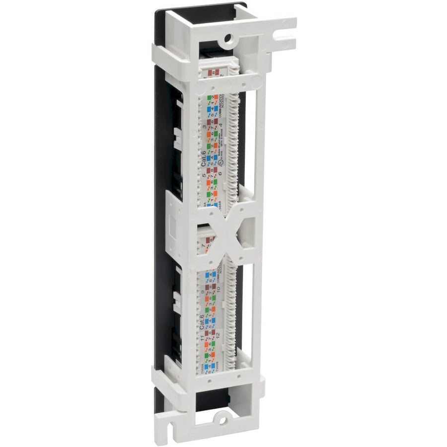 Eaton Tripp Lite Series Cat6 Wall-Mount 12-Port Patch Panel - PoE+ Compliant, 110/Krone, 568A/B, RJ45 Ethernet, TAA — N250-P12