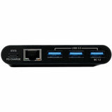 Eaton Tripp Lite Series 3-Port USB-C Hub - USB 3.x (5Gpbs) Hub Ports, Gigabit Ethernet, 60W PD Charging, Black — U460-003-3AGB-C