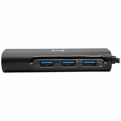 Eaton Tripp Lite Series 3-Port USB 3.x (5Gbps) Hub with LAN Port, USB-C to 3x USB-A Ports and Gigabit Ethernet, Black — U460-003-3A1GB