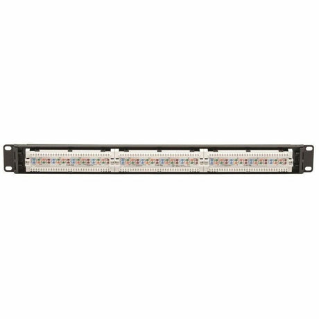 Eaton Tripp Lite Series Cat5e 24-Port Patch Panel - PoE+ Compliant, 110/Krone, 568A/B, RJ45 Ethernet, 1U Rack-Mount, TAA — N052-P24