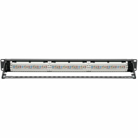 Eaton Tripp Lite Series Cat5e 24-Port Patch Panel - PoE+ Compliant, 110/Krone, 568A/B, RJ45 Ethernet, 1U Rack-Mount, TAA — N052-P24