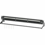 Eaton Tripp Lite Series Cat5e 24-Port Patch Panel - PoE+ Compliant, 110/Krone, 568A/B, RJ45 Ethernet, 1U Rack-Mount, TAA — N052-P24