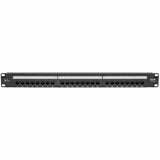 Eaton Tripp Lite Series Cat5e 24-Port Patch Panel - PoE+ Compliant, 110/Krone, 568A/B, RJ45 Ethernet, 1U Rack-Mount, TAA — N052-P24