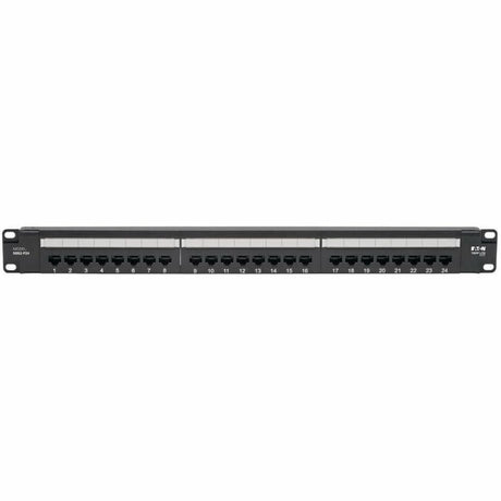 Eaton Tripp Lite Series Cat5e 24-Port Patch Panel - PoE+ Compliant, 110/Krone, 568A/B, RJ45 Ethernet, 1U Rack-Mount, TAA — N052-P24