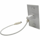Tripp Lite by Eaton USB 2.0 All-in-One Keystone/Panel Mount Coupler Cable (F/F), Angled Connector, White, 1 ft. (0.31 m) — U060-001-KPA-WH