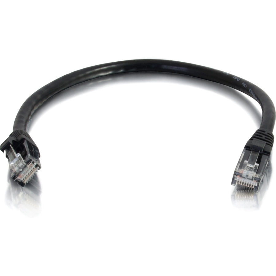 C2G 1ft Cat6 Ethernet Cable - Snaglass Unshielded (UTP) - Black — 27150