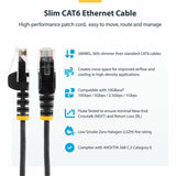 StarTech.com 10 ft CAT6 Cable - Slim CAT6 Patch Cord - Blue Snagless RJ45 Connectors - Gigabit Ethernet Cable - 28 AWG - LSZH (N6PAT10BLS) — N6PAT10BLS