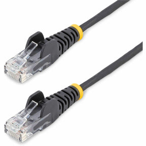 StarTech.com 10ft CAT6 Cable - Slim CAT6 Patch Cord - Black Snagless RJ45 Connectors - Gigabit Ethernet Cable - 28 AWG - LSZH (N6PAT10BKS) — N6PAT10BKS