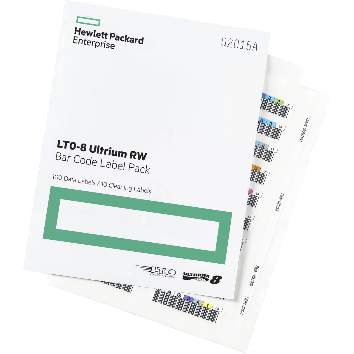 HPE LTO-8 Ultrium RW Bar Code Label Pack — Q2015A