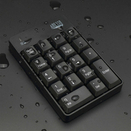 Adesso Wireless Spill Resistant 18-Key Numeric Keypad — WKB-6010UB