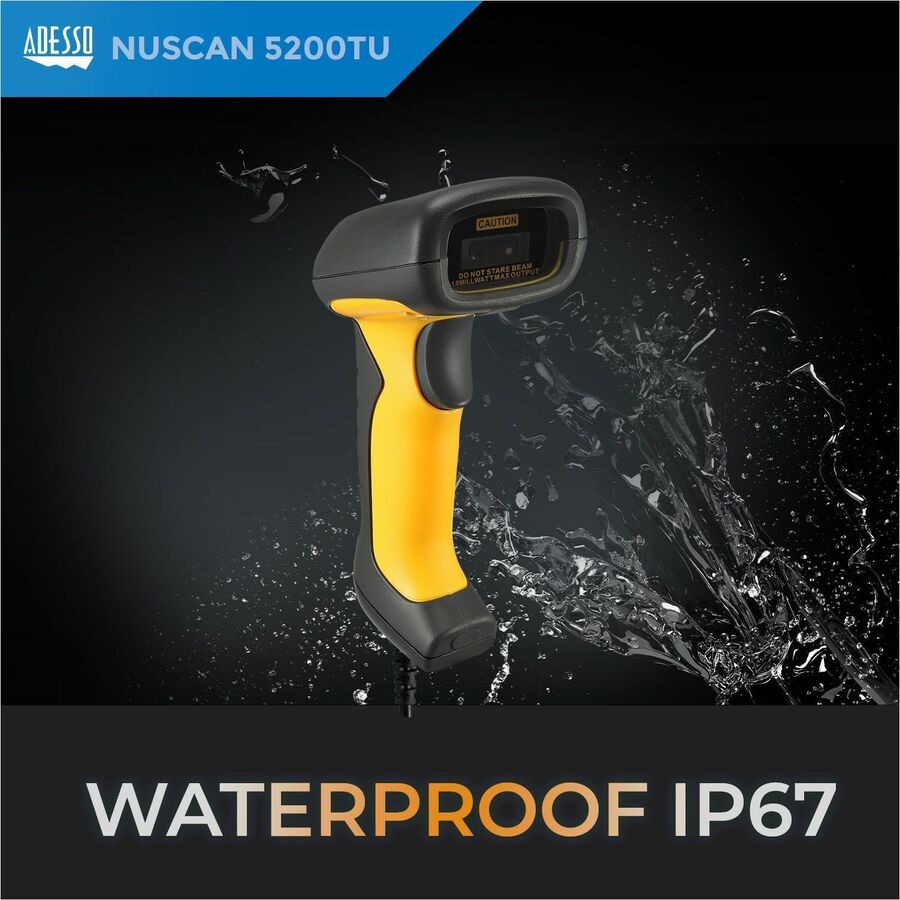 Adesso NuScan 5200TU- Antimicrobial & Waterproof 2D Barcode Scanner — NuScan 5200TU