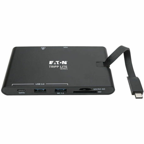 Eaton Tripp Lite Series USB-C Dock - 4K HDMI, VGA, USB 3.x (5Gbps), USB-A/C Hub, Gigabit Ethernet, Memory Card Slots, 100W PD Charging — U442-DOCK3-B