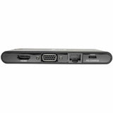 Eaton Tripp Lite Series USB-C Dock - 4K HDMI, VGA, USB 3.x (5Gbps), USB-A/C Hub, Gigabit Ethernet, Memory Card Slots, 100W PD Charging — U442-DOCK3-B