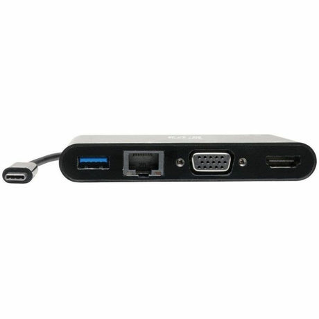 Eaton Tripp Lite Series USB-C Multiport Adapter - 4K HDMI, VGA, USB 3.x (5Gbps) Hub Port, GbE, HDCP, Black — U444-06N-HV4GUB
