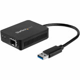 StarTech.com USB 3.0 to Fiber Optic Converter - USB to Open SFP Adapter - Gigabit Network Adapter Multi Mode(MMF)/Single Mode Fiber(SMF) — US1GA30SFP