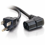 C2G 6ft Universal Power Cord - Right Angle Power Cord - 18 AWG - NEMA 5-15P to IEC320C13R - TAA Compliant — 03152