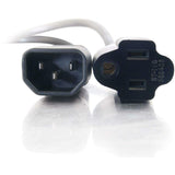 C2G 1ft Monitor Power Cord - 18 AWG - IEC320C14 to NEMA 5-15R — 03147