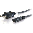 C2G 6ft Power Cord - Non Polarized Power Cord - NEMA 1-15P to IEC320C7 — 27398