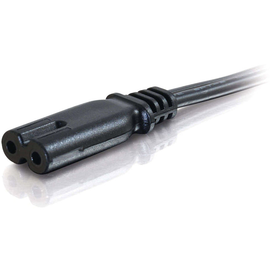 C2G 6ft Power Cord - Non Polarized Power Cord - NEMA 1-15P to IEC320C7 — 27398