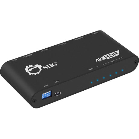 SIIG 1x4 HDMI 2.0 Splitter / Distribution Amplifier with Auto Video Scaling - 4K 60Hz HDR — CE-H22Y11-S1