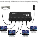 SIIG 1x4 HDMI 2.0 Splitter / Distribution Amplifier with Auto Video Scaling - 4K 60Hz HDR — CE-H22Y11-S1