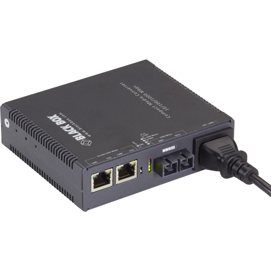Black Box Gb ETH MED CONV 2-10/100/1000 COP 100/1000 MM FBR 850nm 0.5km SC — LGC5151A