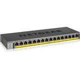 Netgear 16-Port 76W PoE/PoE+ Gigabit Ethernet Unmanaged Switch — GS116LP-100NAS