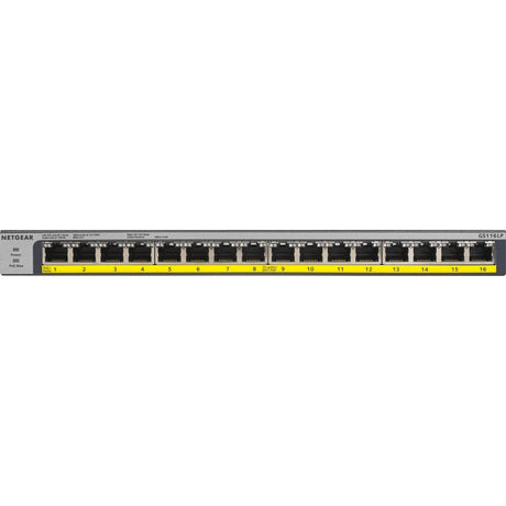 Netgear 16-Port 76W PoE/PoE+ Gigabit Ethernet Unmanaged Switch — GS116LP-100NAS