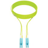 Eaton Tripp Lite Series 100G Duplex Multimode 50/125 OM5 LSZH Fiber Optic Cable (LC/LC), Lime Green, 3 m — N820-03M-OM5