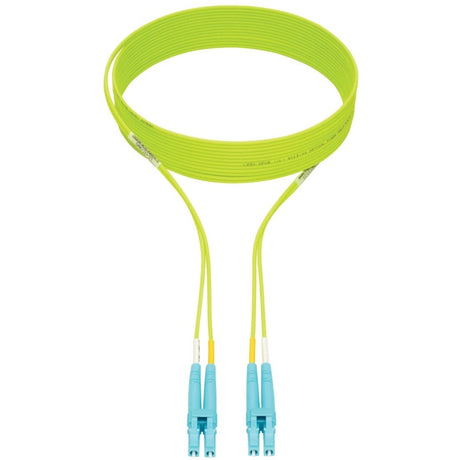 Eaton Tripp Lite Series 100G Duplex Multimode 50/125 OM5 LSZH Fiber Optic Cable (LC/LC), Lime Green, 3 m — N820-03M-OM5