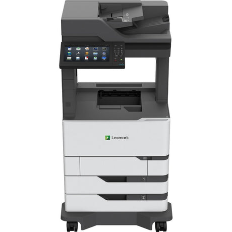 Lexmark MX820 MX822ade Laser Multifunction Printer-Monochrome-Copier/Fax/Scanner-55 ppm Mono Print-1200x1200 Print-Automatic Duplex Print-300000 Pages Monthly-1200 sheets Input-Color Scanner-600 Optical Scan-Monochrome Fax-Gigabit Ethernet — 25B2000