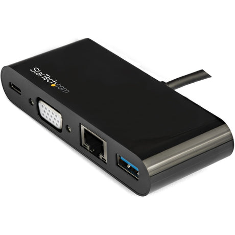 StarTech.com USB-C Multiport Adapter - Mini USB-C Dock w/ VGA Video - 60W Power Delivery Passthrough - USB Type-A 5Gbps - Gigabit Ethernet — DKT30CVAGPD