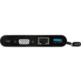 StarTech.com USB-C Multiport Adapter - Mini USB-C Dock w/ VGA Video - 60W Power Delivery Passthrough - USB Type-A 5Gbps - Gigabit Ethernet — DKT30CVAGPD