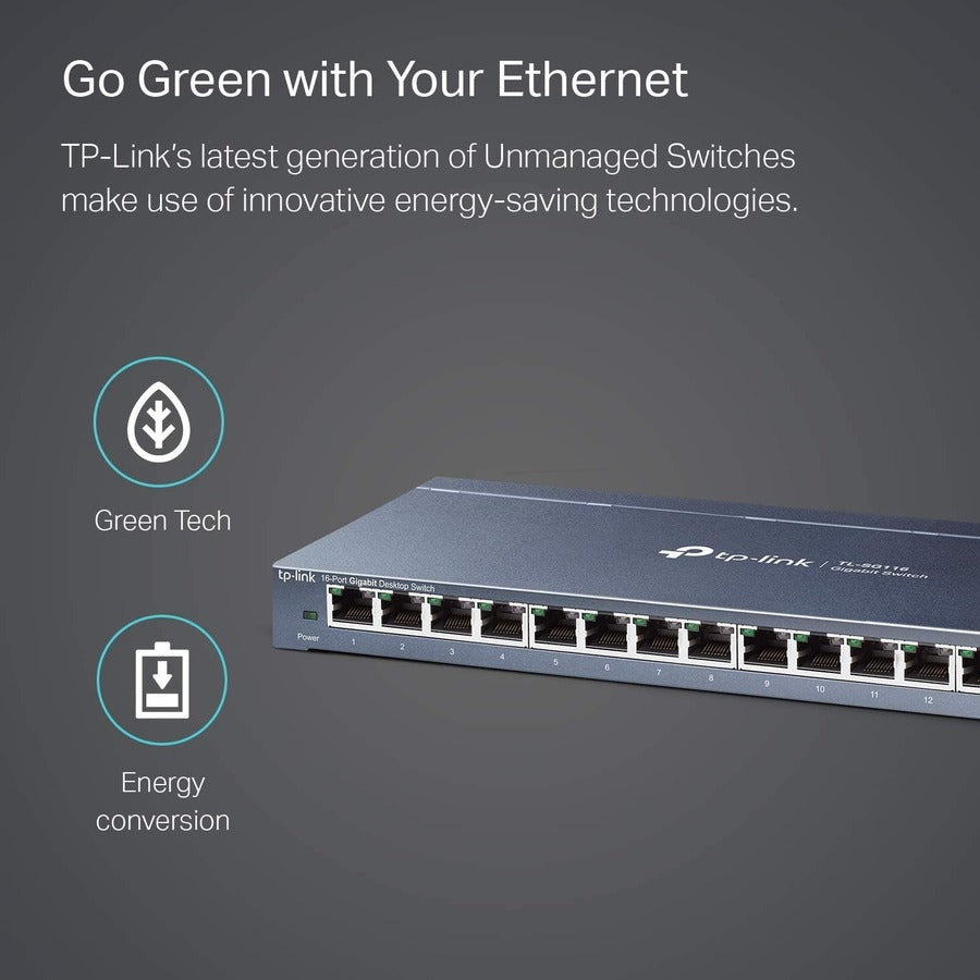 TP-Link TL-SG116 - 16-Port Gigabit Ethernet Network Switch — TL-SG116
