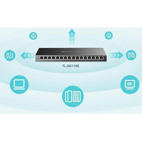 TP-Link TL-SG116E - 16-Port Gigabit Easy Smart Switch — TL-SG116E