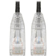 Eaton Tripp Lite Series Cat6 Gigabit Snagless Slim UTP Ethernet Cable (RJ45 M/M), PoE, Black, 1 ft. (0.31 m) — N201-S01-BK