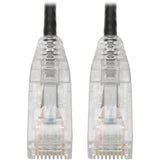 Eaton Tripp Lite Series Cat6 Gigabit Snagless Slim UTP Ethernet Cable (RJ45 M/M), PoE, Black, 1 ft. (0.31 m) — N201-S01-BK