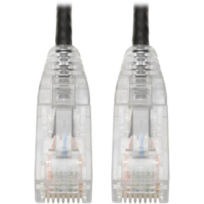 Eaton Tripp Lite Series Cat6 Gigabit Snagless Slim UTP Ethernet Cable (RJ45 M/M), PoE, Black, 1 ft. (0.31 m) — N201-S01-BK