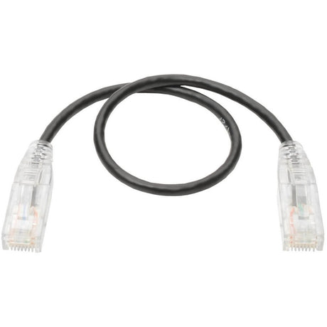 Eaton Tripp Lite Series Cat6 Gigabit Snagless Slim UTP Ethernet Cable (RJ45 M/M), PoE, Black, 1 ft. (0.31 m) — N201-S01-BK