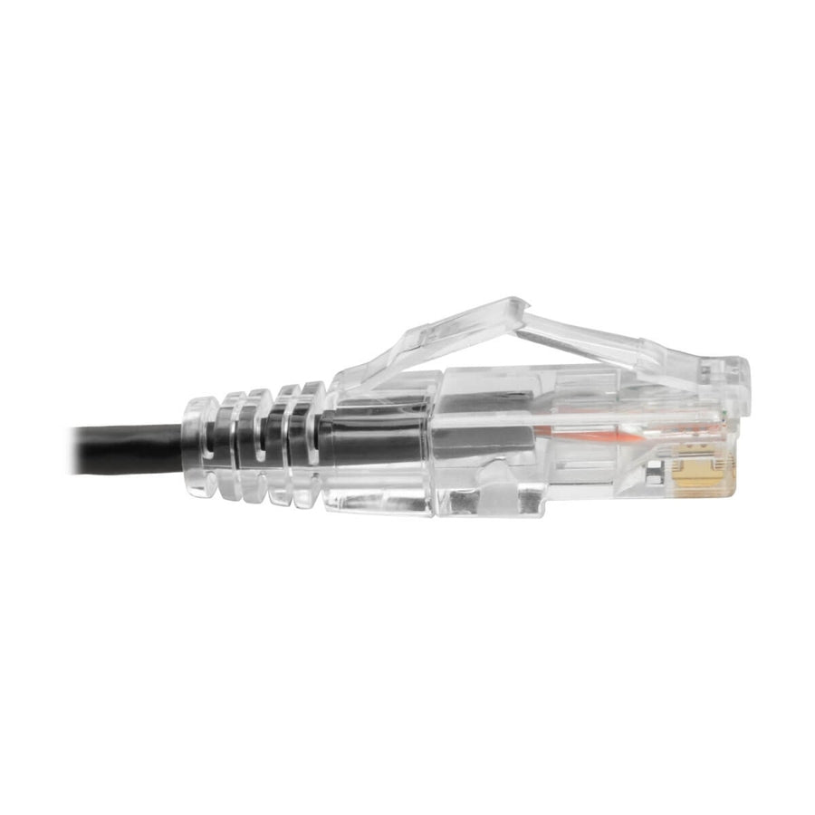 Eaton Tripp Lite Series Cat6 Gigabit Snagless Slim UTP Ethernet Cable (RJ45 M/M), PoE, Black, 1 ft. (0.31 m) — N201-S01-BK
