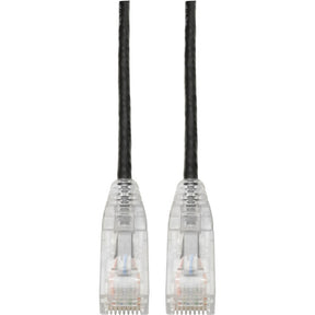 Eaton Tripp Lite Series Cat6 Gigabit Snagless Slim UTP Ethernet Cable (RJ45 M/M), PoE, Black, 2 ft. (0.61 m) — N201-S02-BK