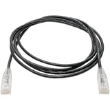 Eaton Tripp Lite Series Cat6 Gigabit Snagless Slim UTP Ethernet Cable (RJ45 M/M), PoE, Black, 7 ft. (2.13 m) — N201-S07-BK