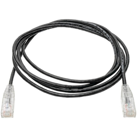 Eaton Tripp Lite Series Cat6 Gigabit Snagless Slim UTP Ethernet Cable (RJ45 M/M), PoE, Black, 7 ft. (2.13 m) — N201-S07-BK