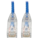 Eaton Tripp Lite Series Cat6 Gigabit Snagless Slim UTP Ethernet Cable (RJ45 M/M), PoE, Blue, 7 ft. (2.13 m) — N201-S07-BL