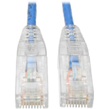Eaton Tripp Lite Series Cat6 Gigabit Snagless Slim UTP Ethernet Cable (RJ45 M/M), PoE, Blue, 10 ft. (3.05 m) — N201-S10-BL