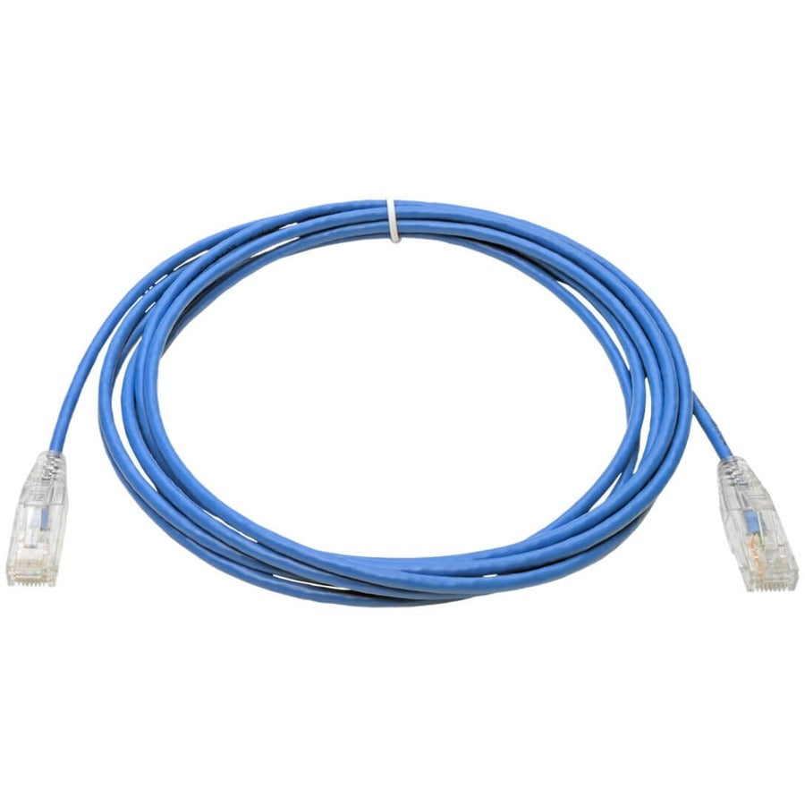 Eaton Tripp Lite Series Cat6 Gigabit Snagless Slim UTP Ethernet Cable (RJ45 M/M), PoE, Blue, 10 ft. (3.05 m) — N201-S10-BL